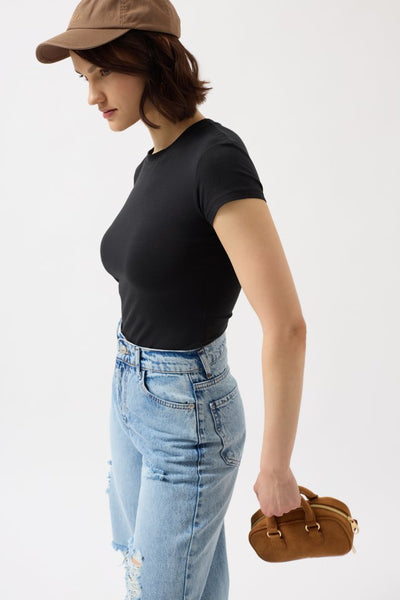 Likralı Basic T-Shirt